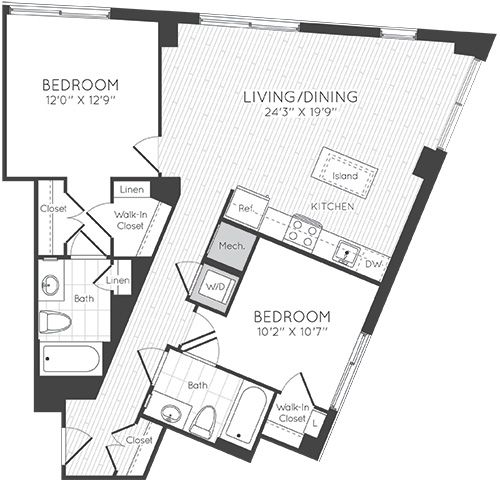 Apartment 1417 floorplan