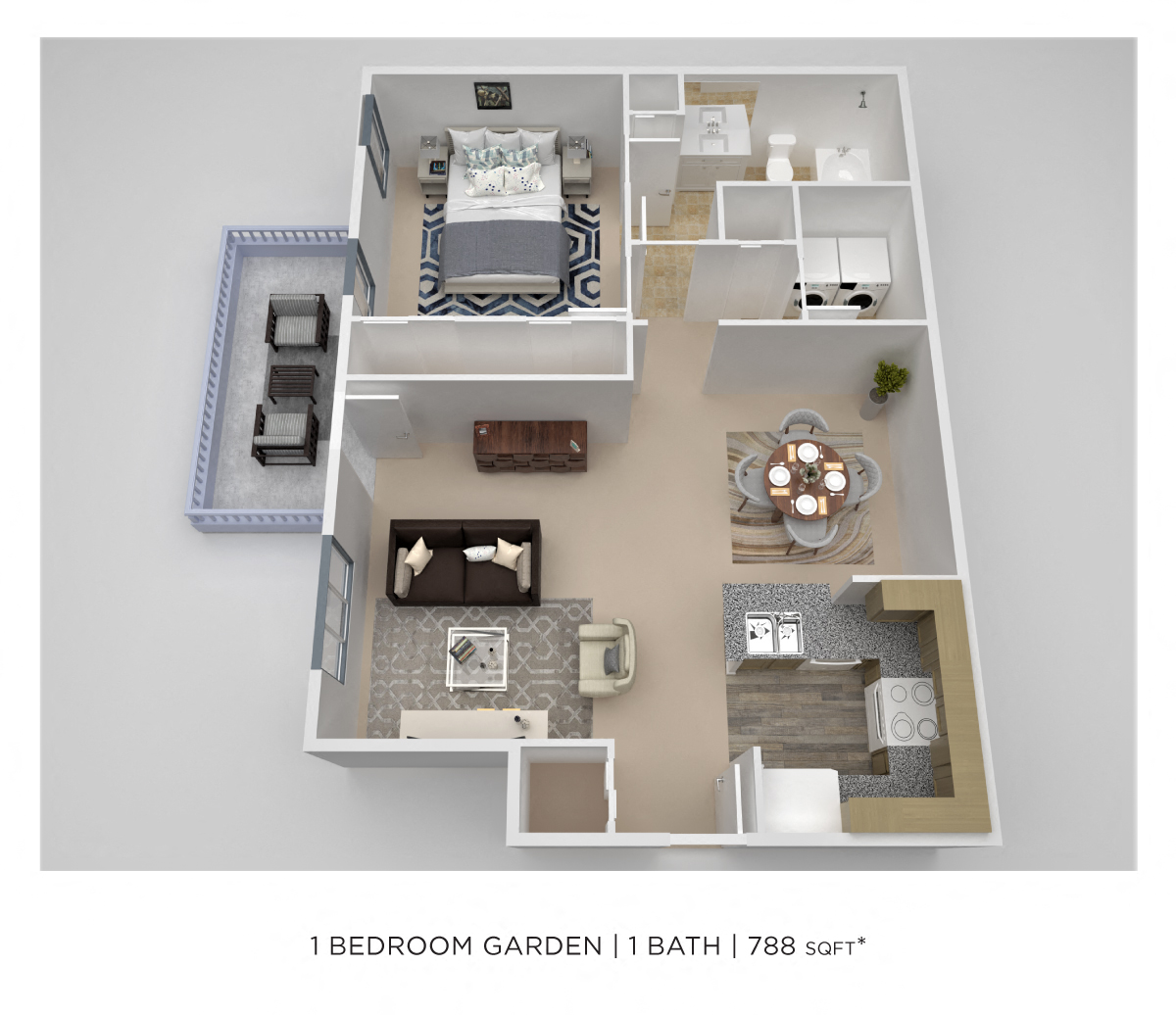 One Bedroom floor plan
