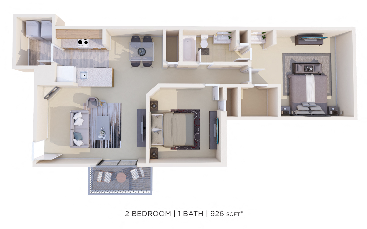 Two Bedroom floor plan
