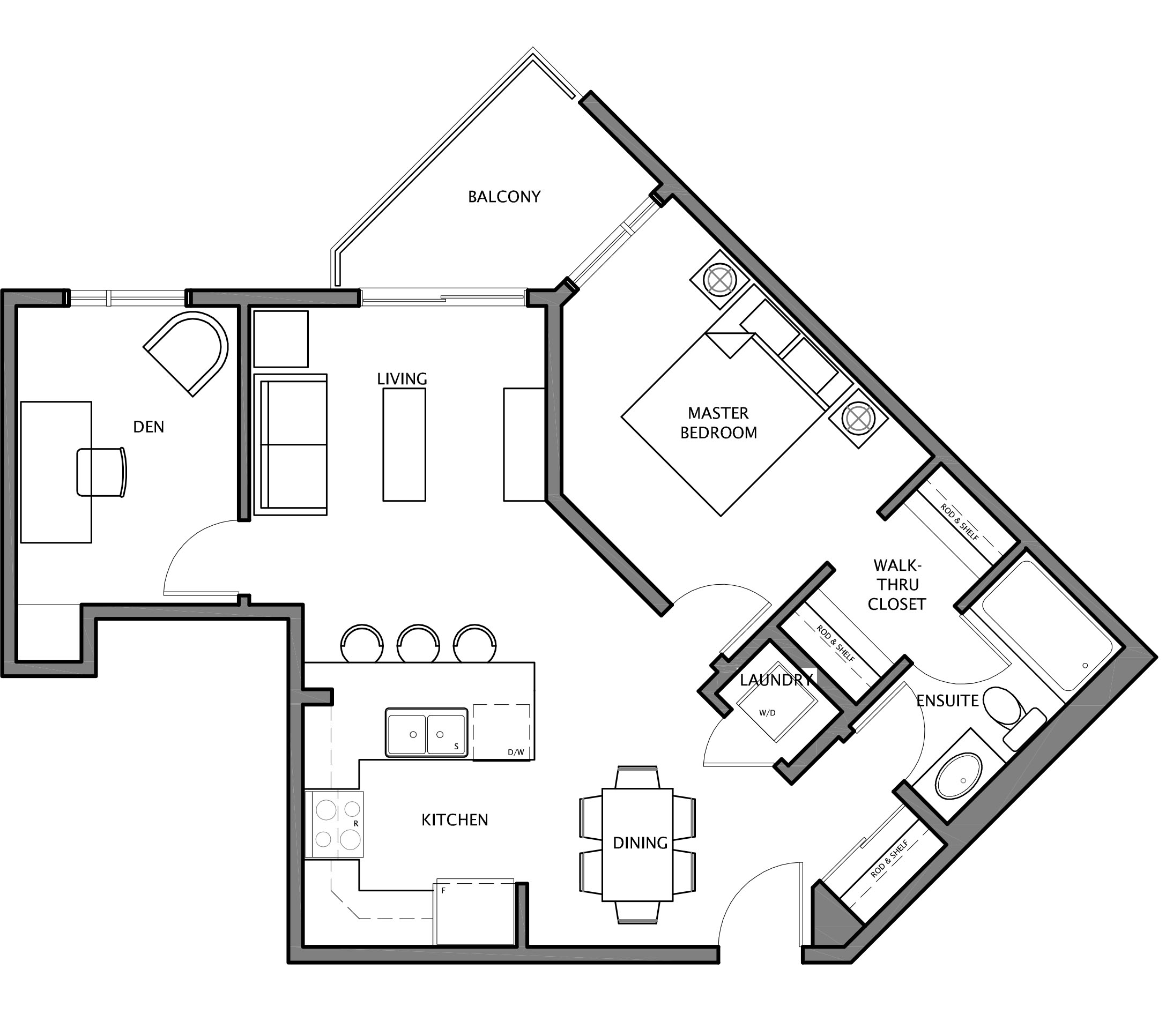 Floor Plans of Airdrie Place Apartments in Airdrie, AB
