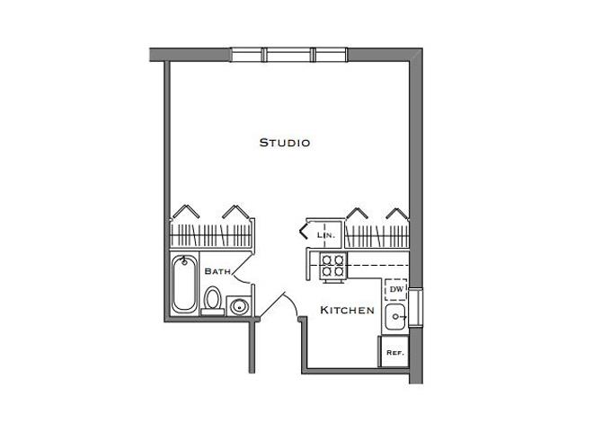 Studio 1 Bathroom Small