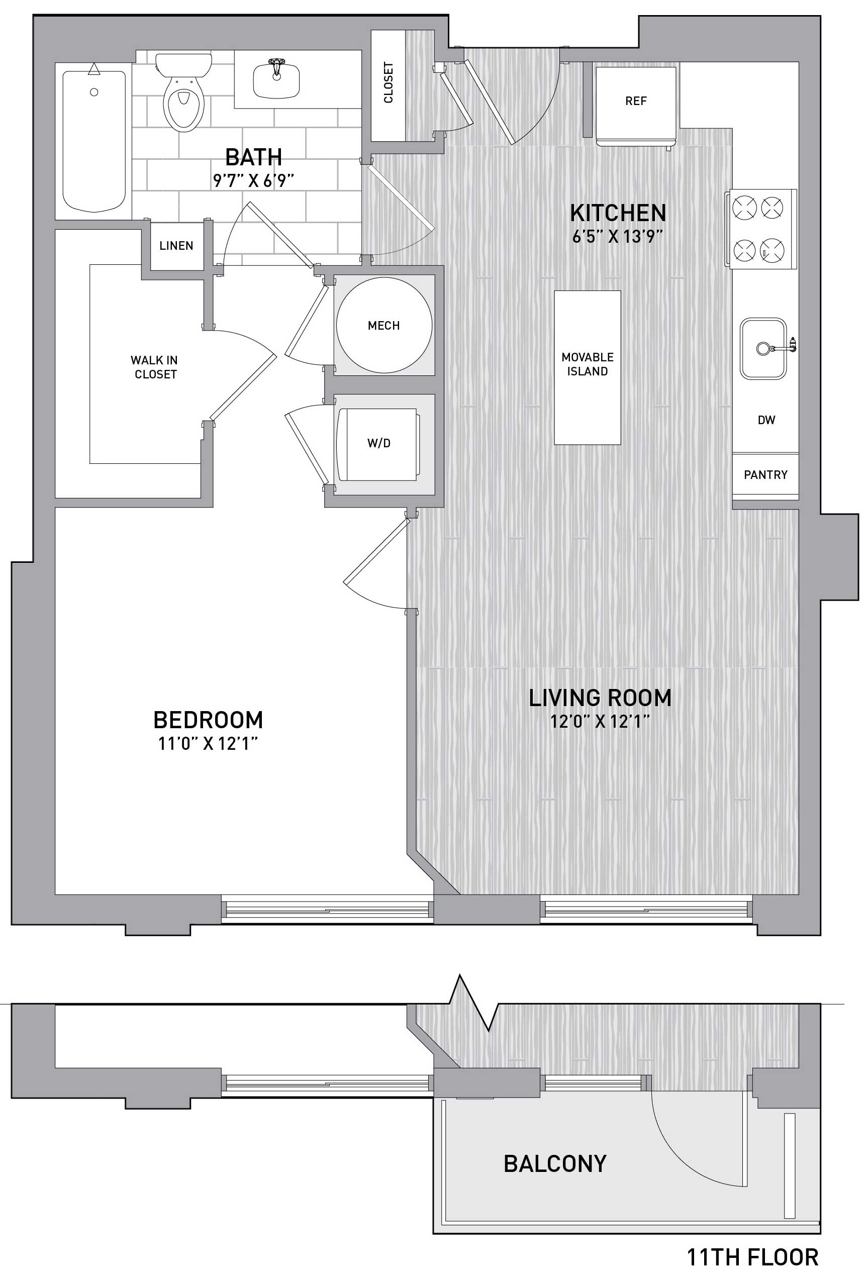 Floor Plan Image of Apartment Apt 151-1209