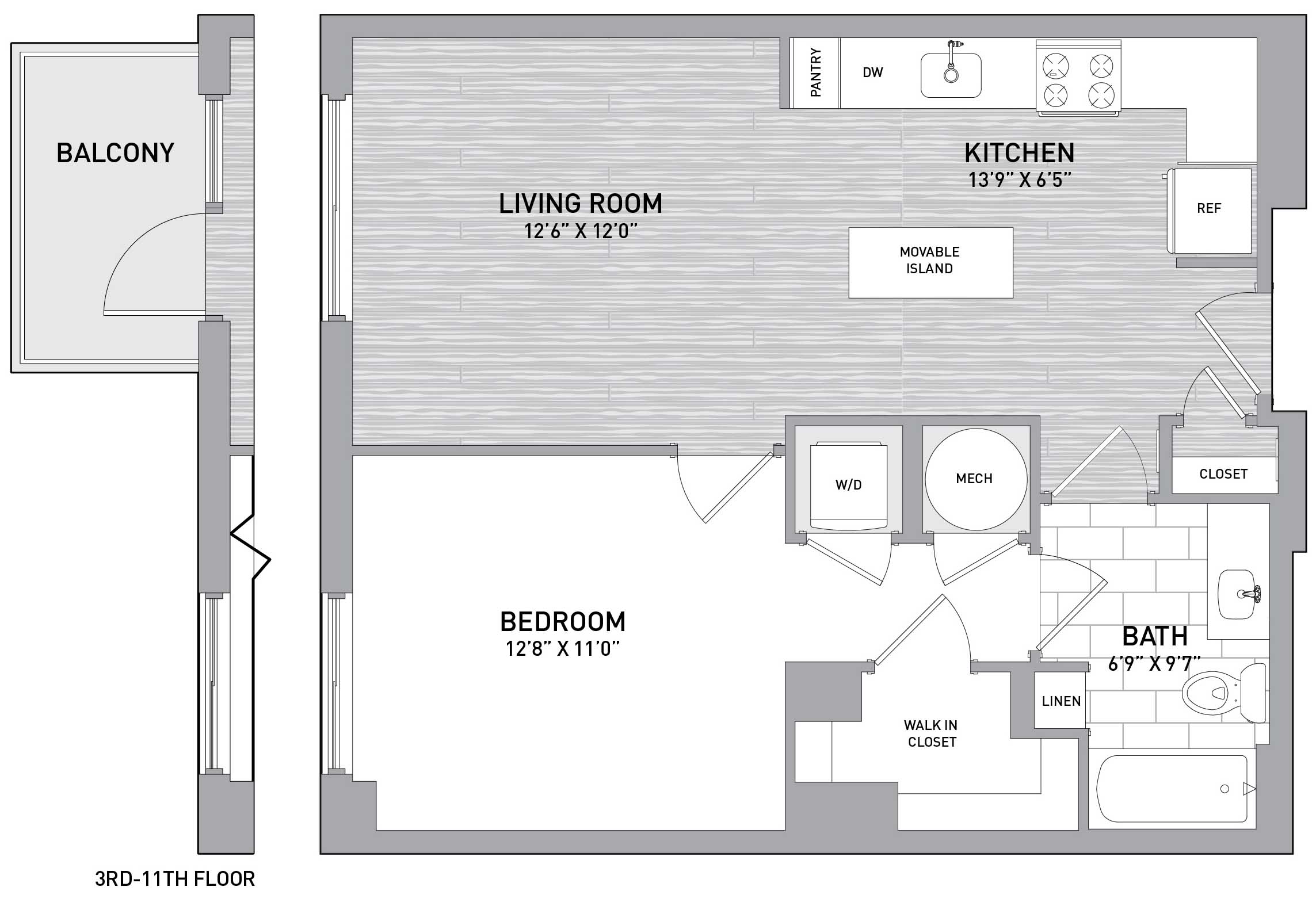 Floor Plan Image of Apartment Apt 151-0905