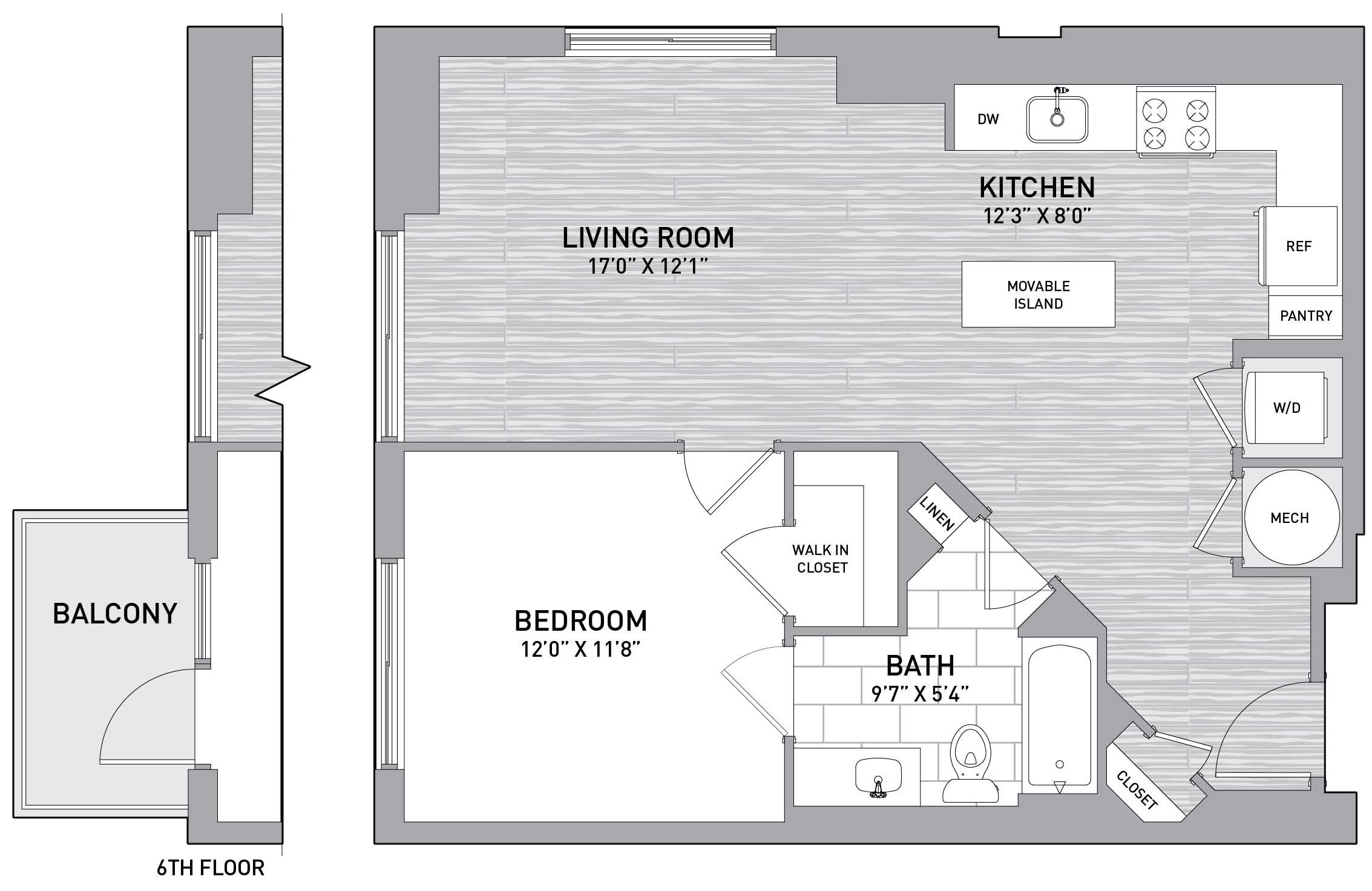 Floor Plan Image of Apartment Apt 151-0603