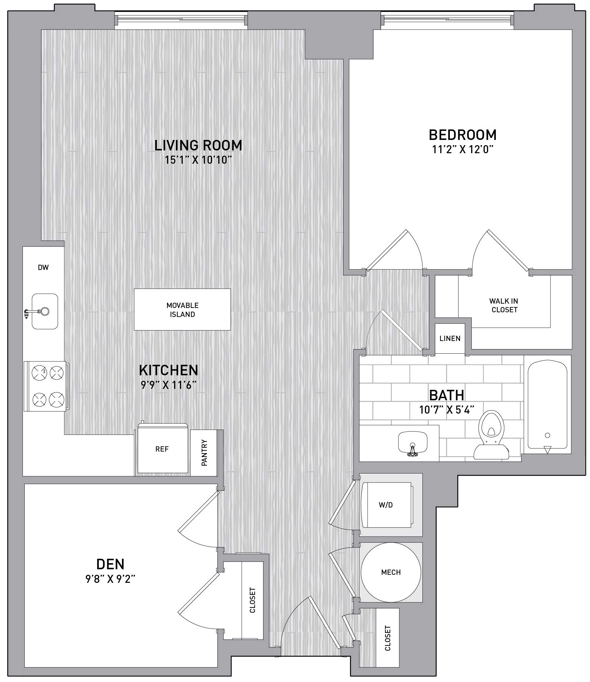 Floor Plan Image of Apartment Apt 151-1217