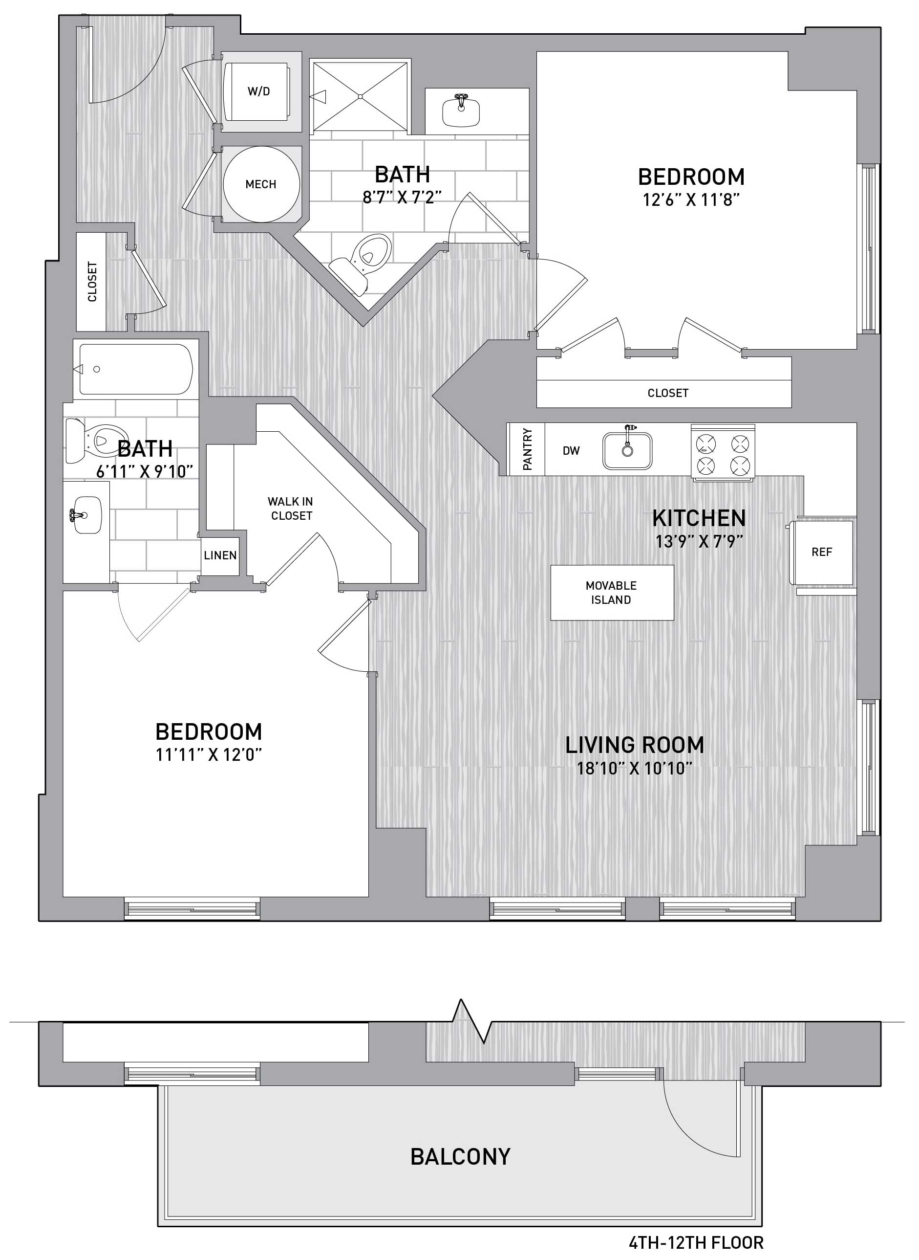 Floor Plan Image of Apartment Apt 151-1011