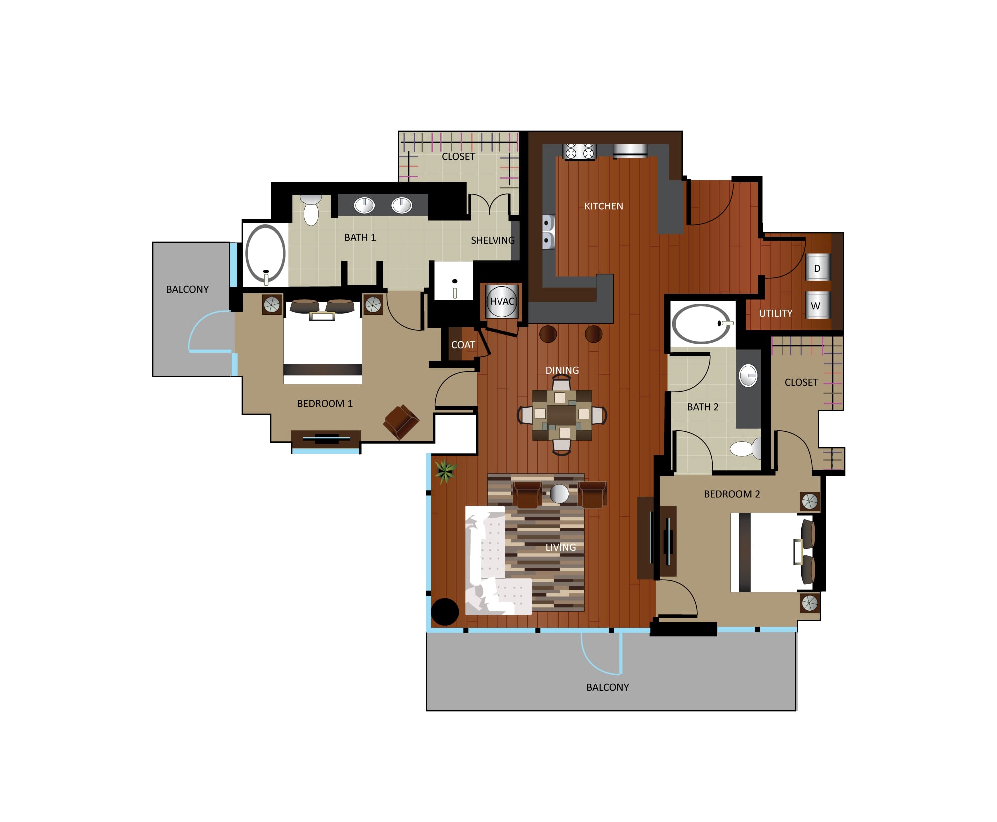 B1 - Renovated floor plan
