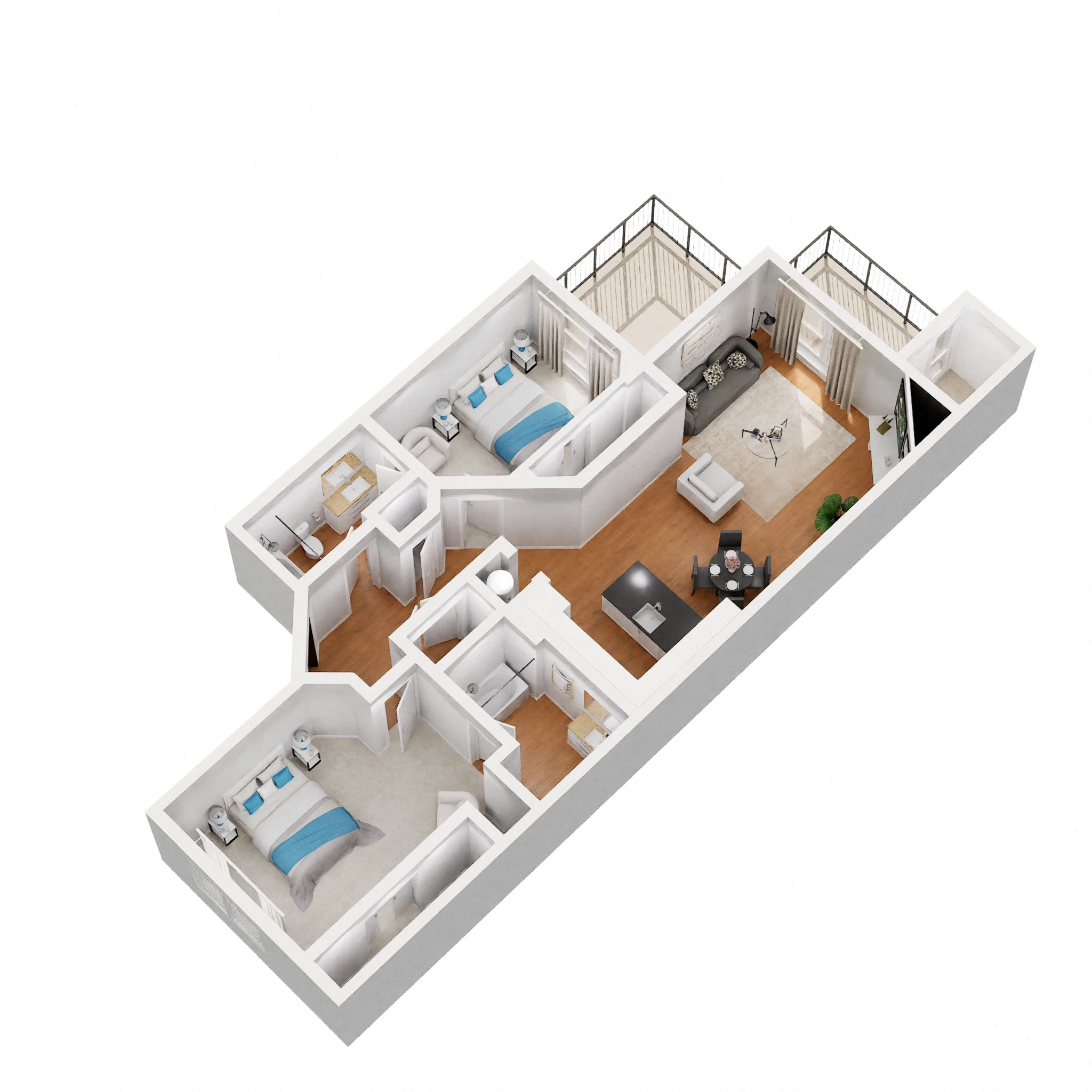 2BDS floor plan