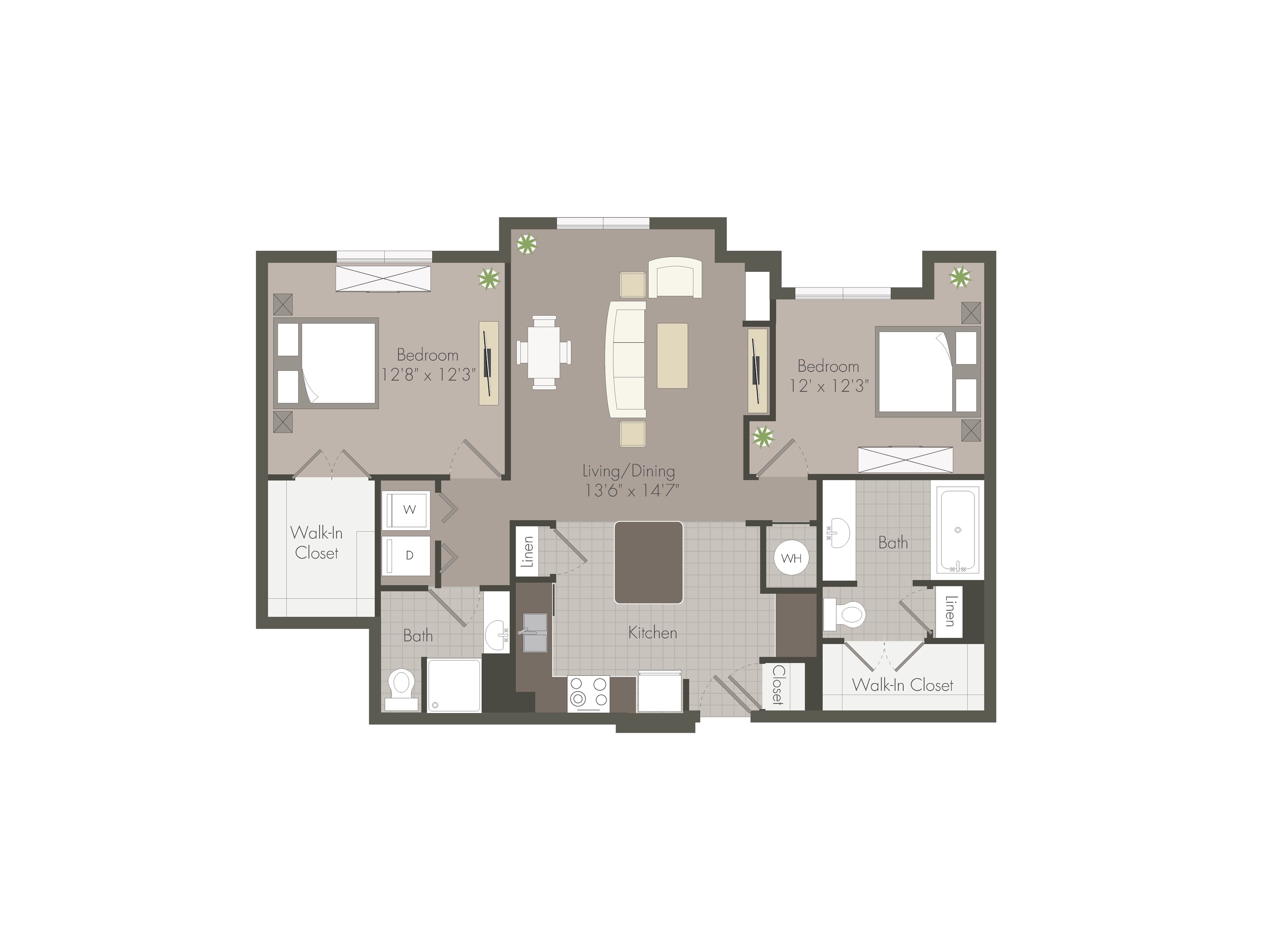 2B1 floor plan