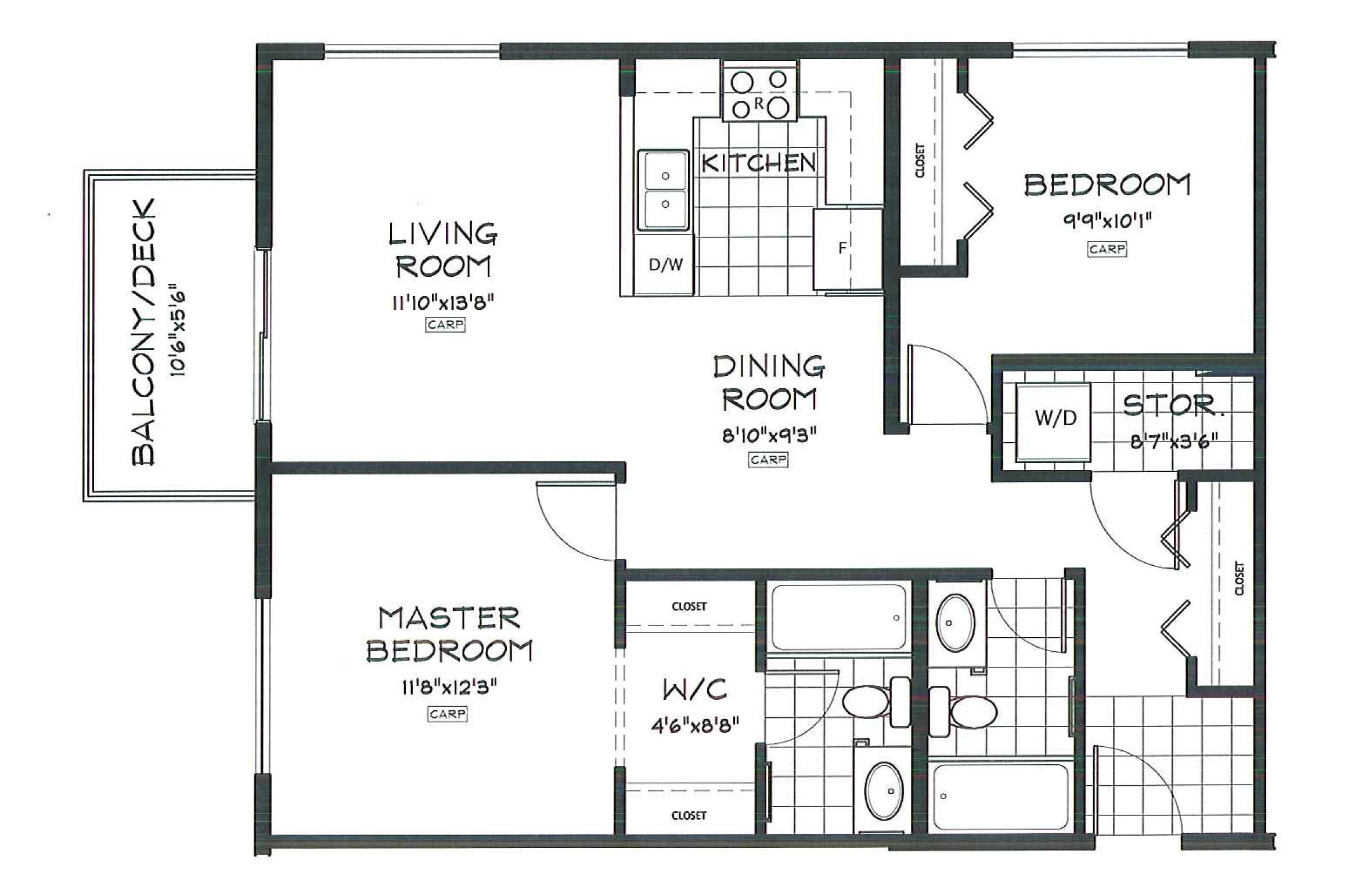 Floor Plans of Beacon Heights Apartments in Calgary, AB