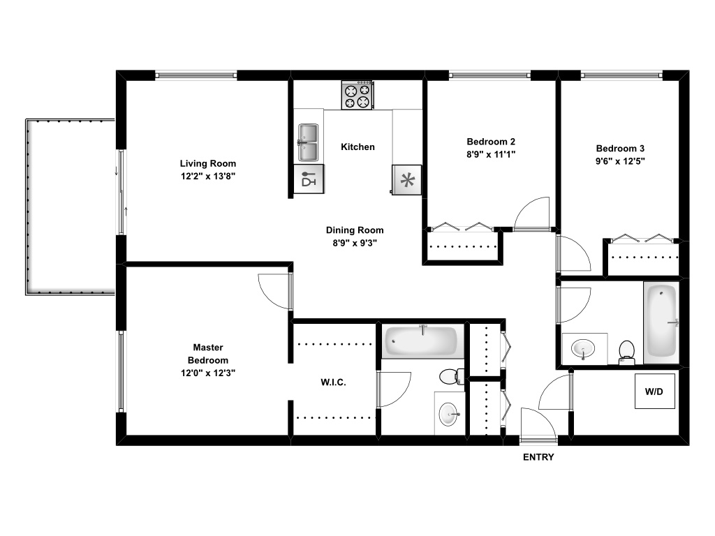 Floor Plans of Beacon Heights Apartments in Calgary, AB