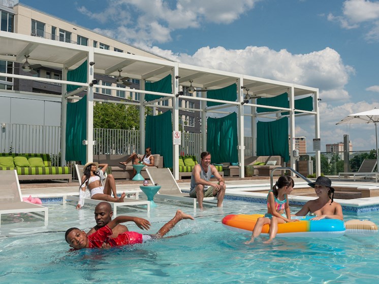 Swimming Pool with Lounge Chairs at The Pearl, Maryland, 20910
