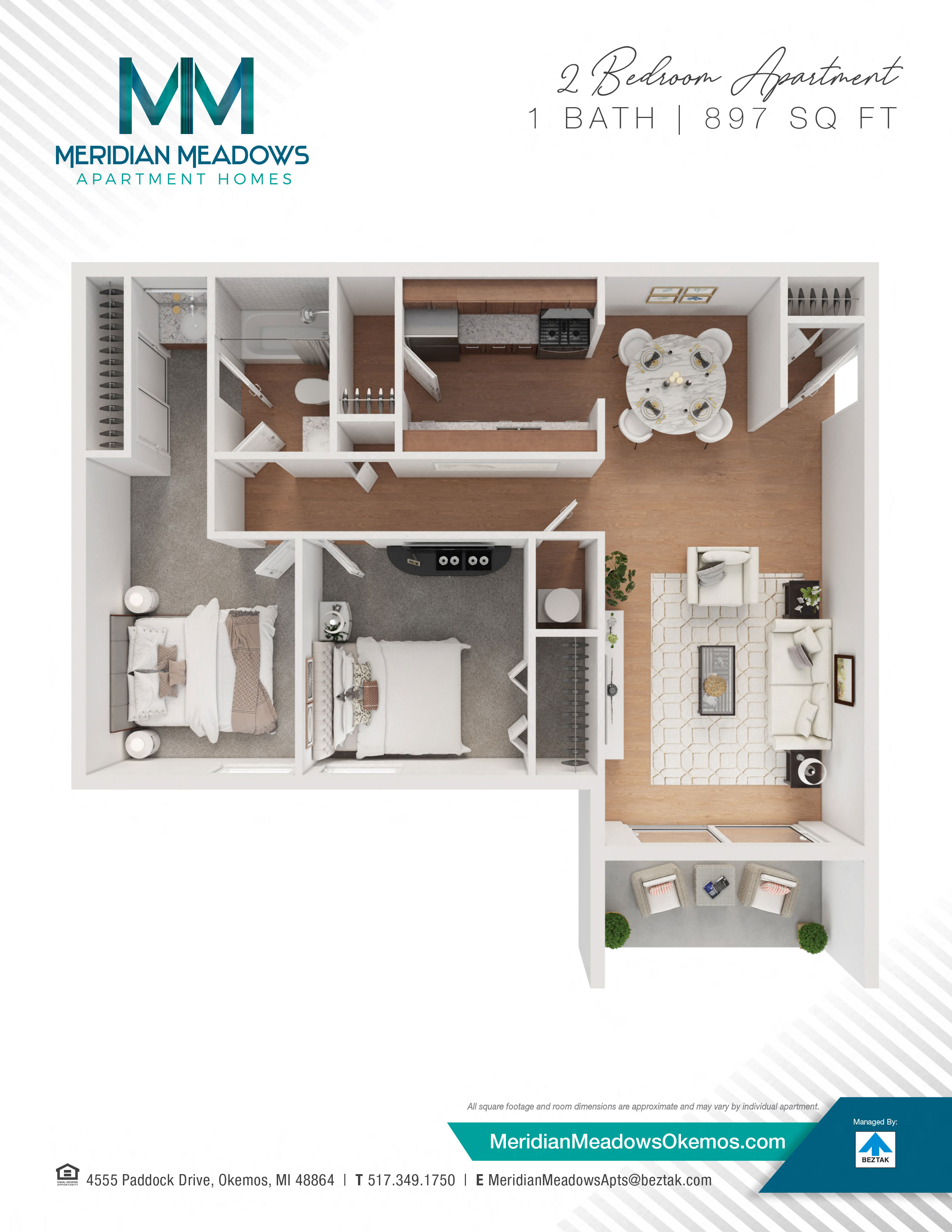 2 Bedroom floor plan