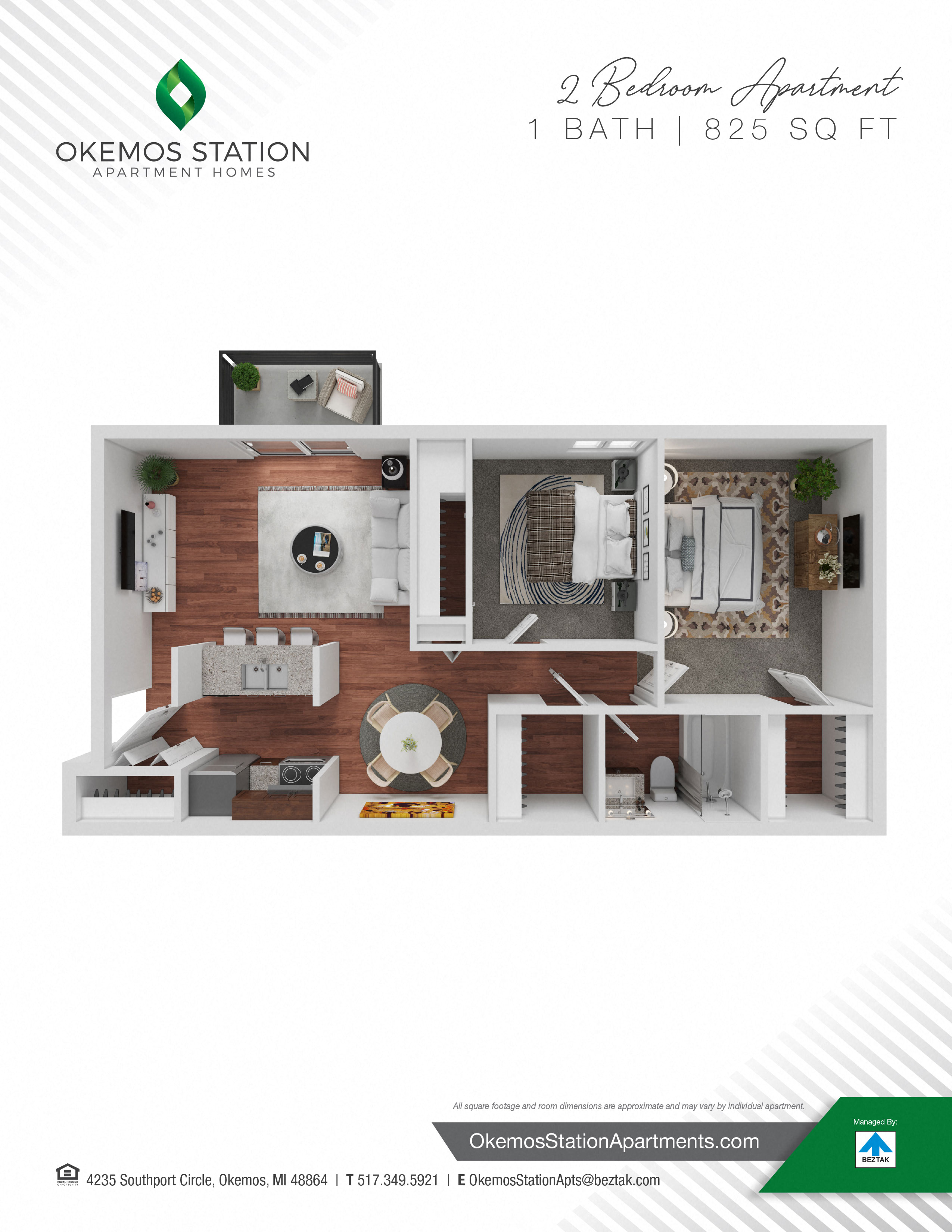 2 Bedroom floor plan