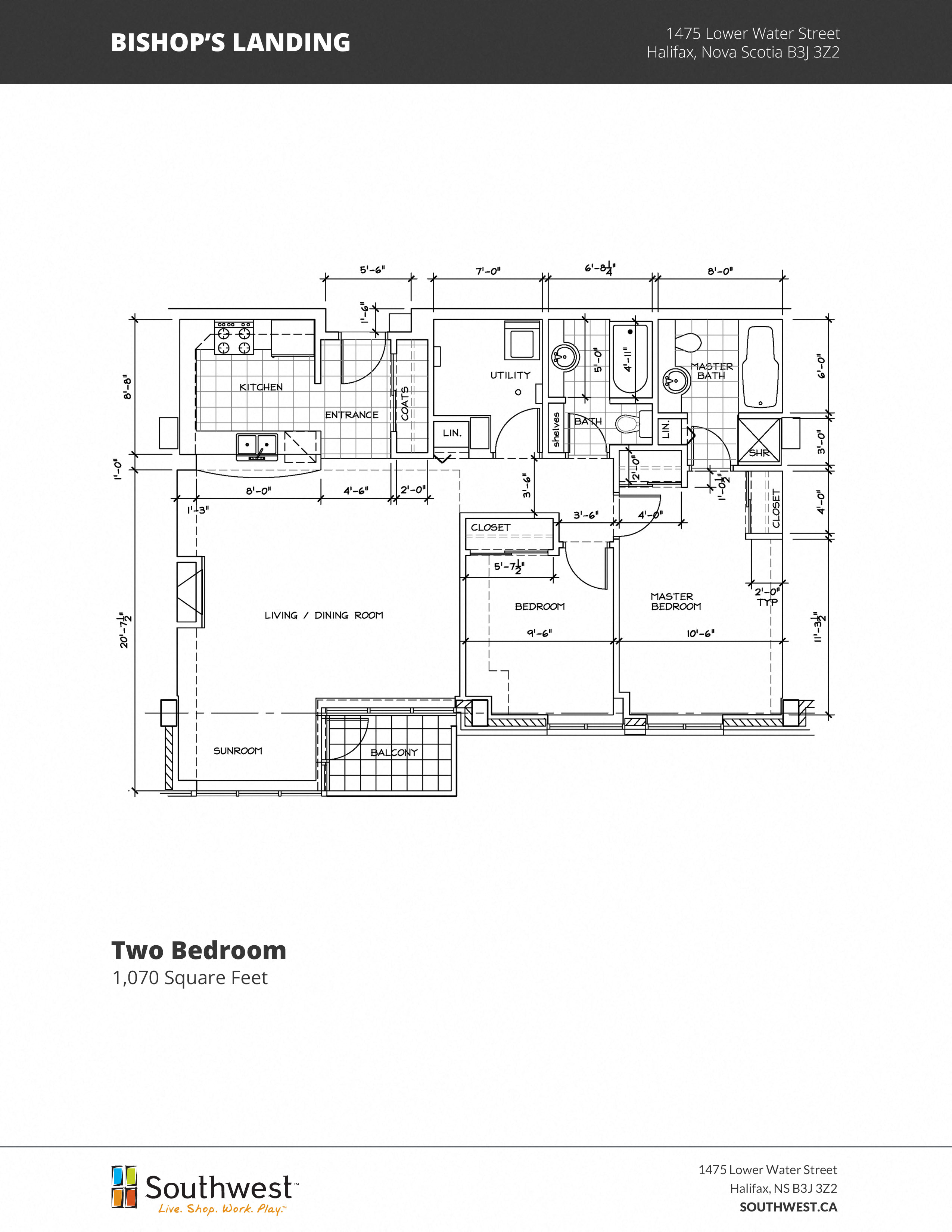 Main photo of rental property: Bishops Landing - Style A-2b - 1150 sq ft - $3625 in Halifax, NS