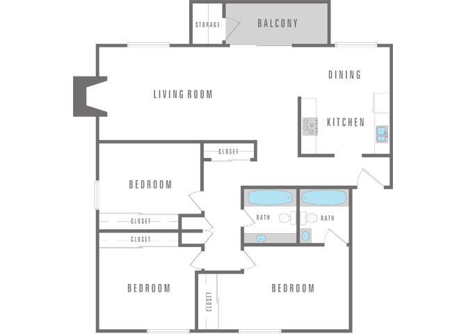 3 bed and 2 bath