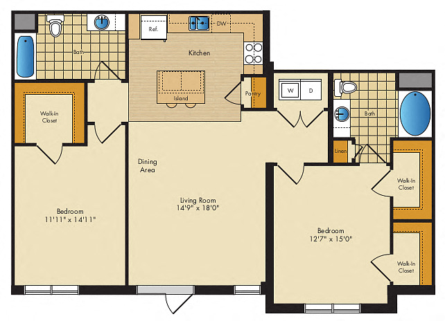 Floor Plan Image of Apartment Apt 6102