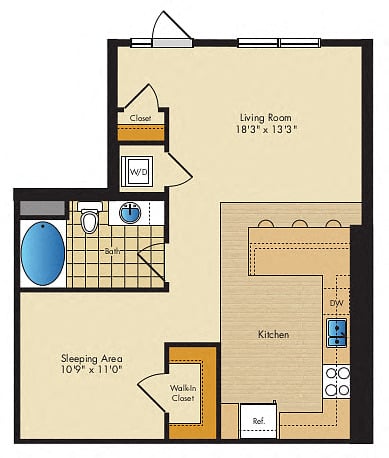 Floor Plan Image of Apartment Apt 6106