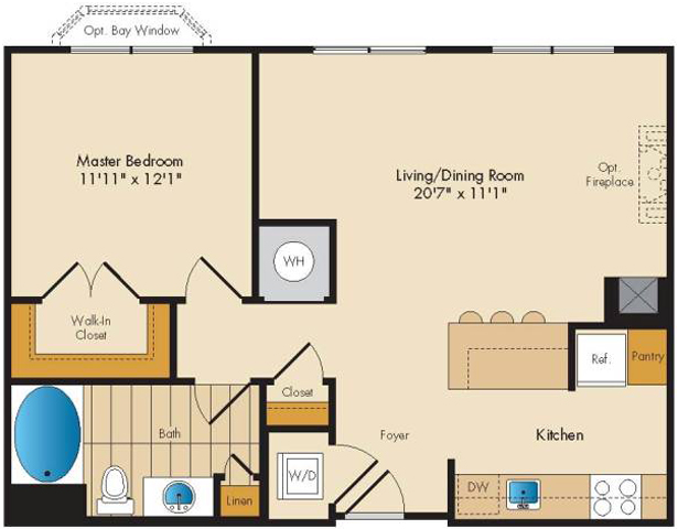 Floor Plan Image of Apartment Apt 3323