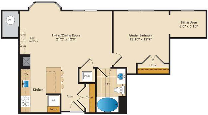 Floor Plan Image of Apartment Apt 1203