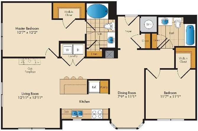 Floor Plan Image of Apartment Apt 2302