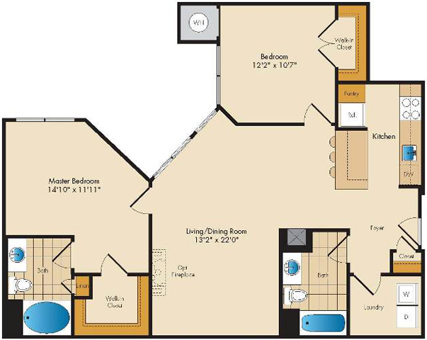 Floor Plan Image of Apartment Apt 3204