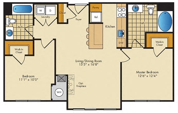Floor Plan Image of Apartment Apt 3321