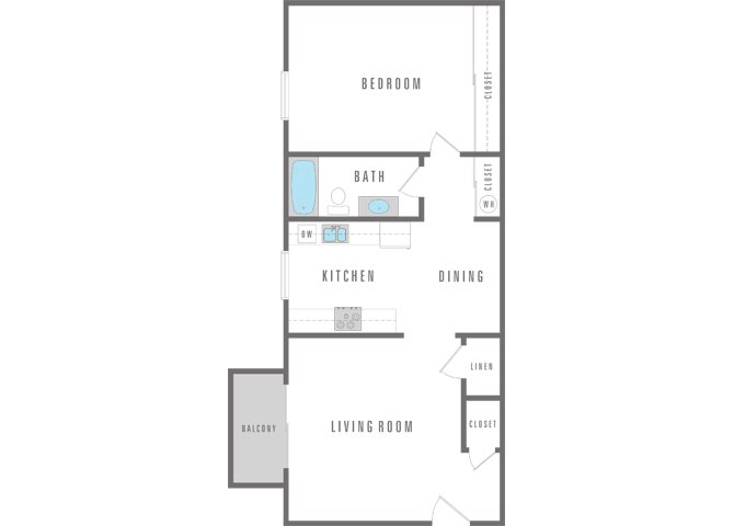 1 bed and 1 bath