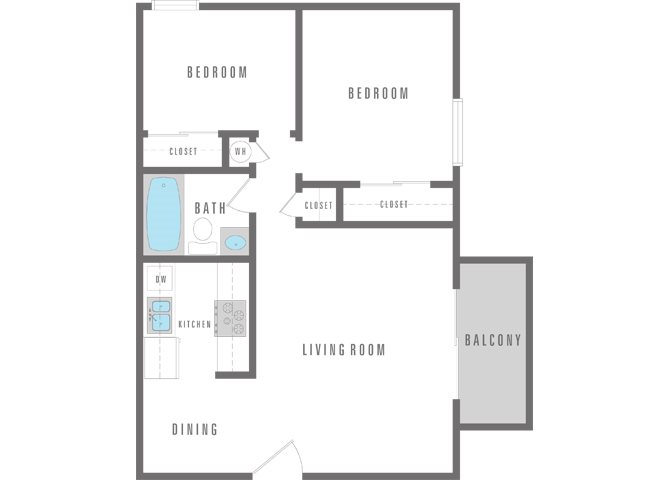 2 bed and 1 bath