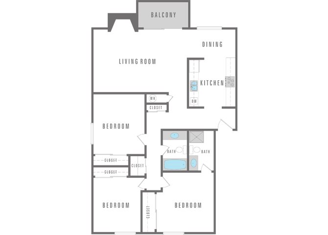 3 bed and 2 bath