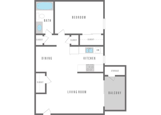 1 bed and 1 bath