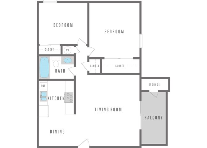 2 bed and 1 bath