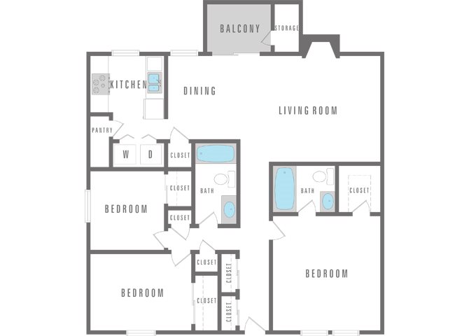 3 bed and 2 bath