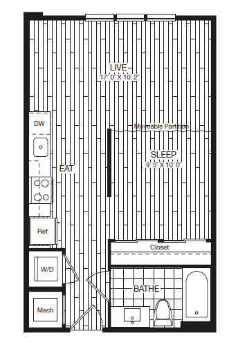 Apartment 27-410 floorplan