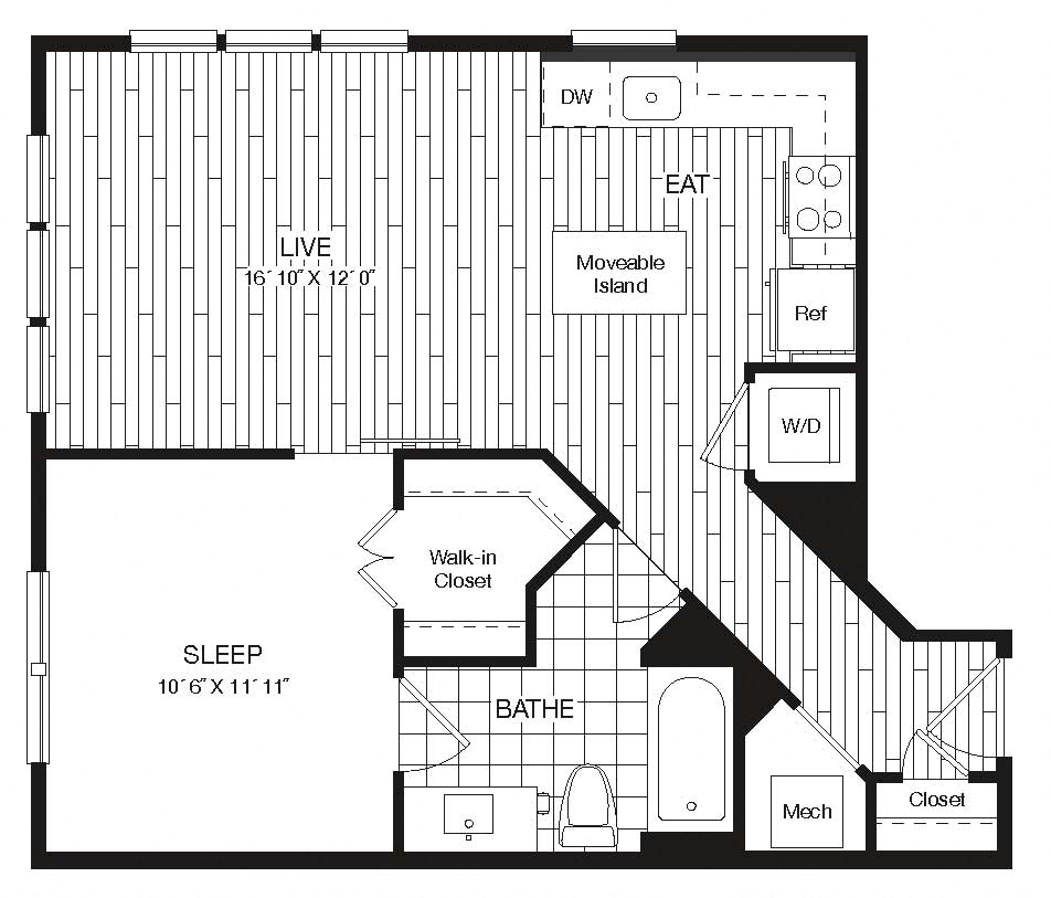 Apartment 27-622 floorplan