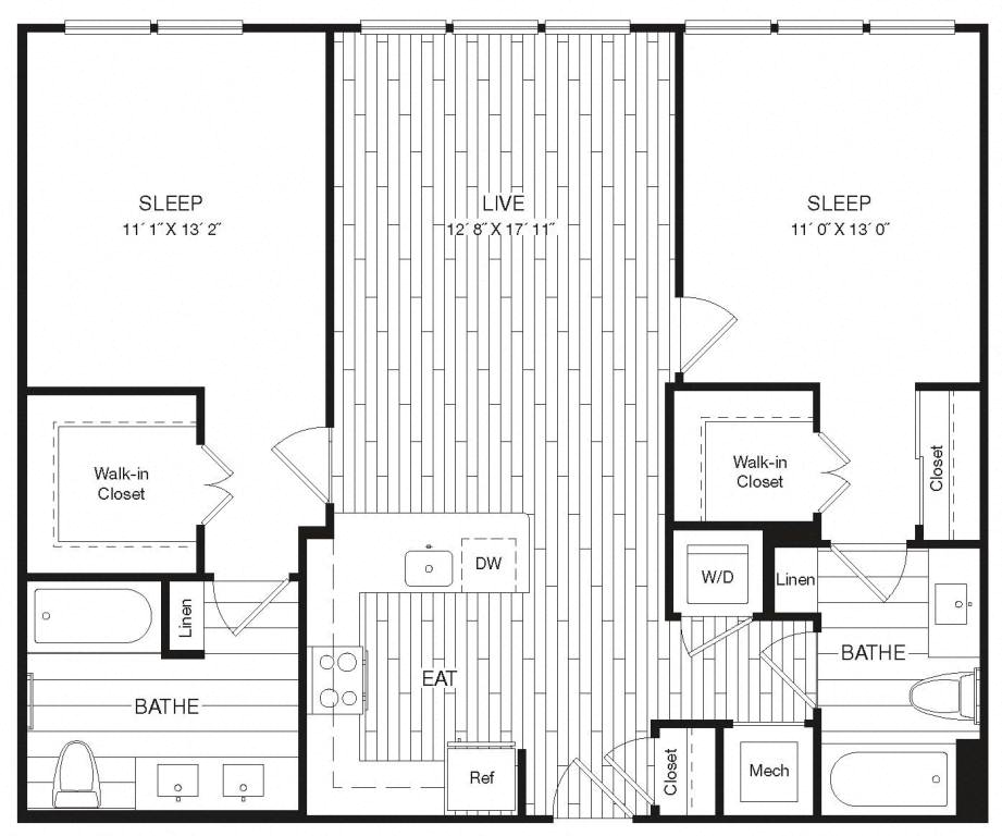 Apartment 29-305 floorplan