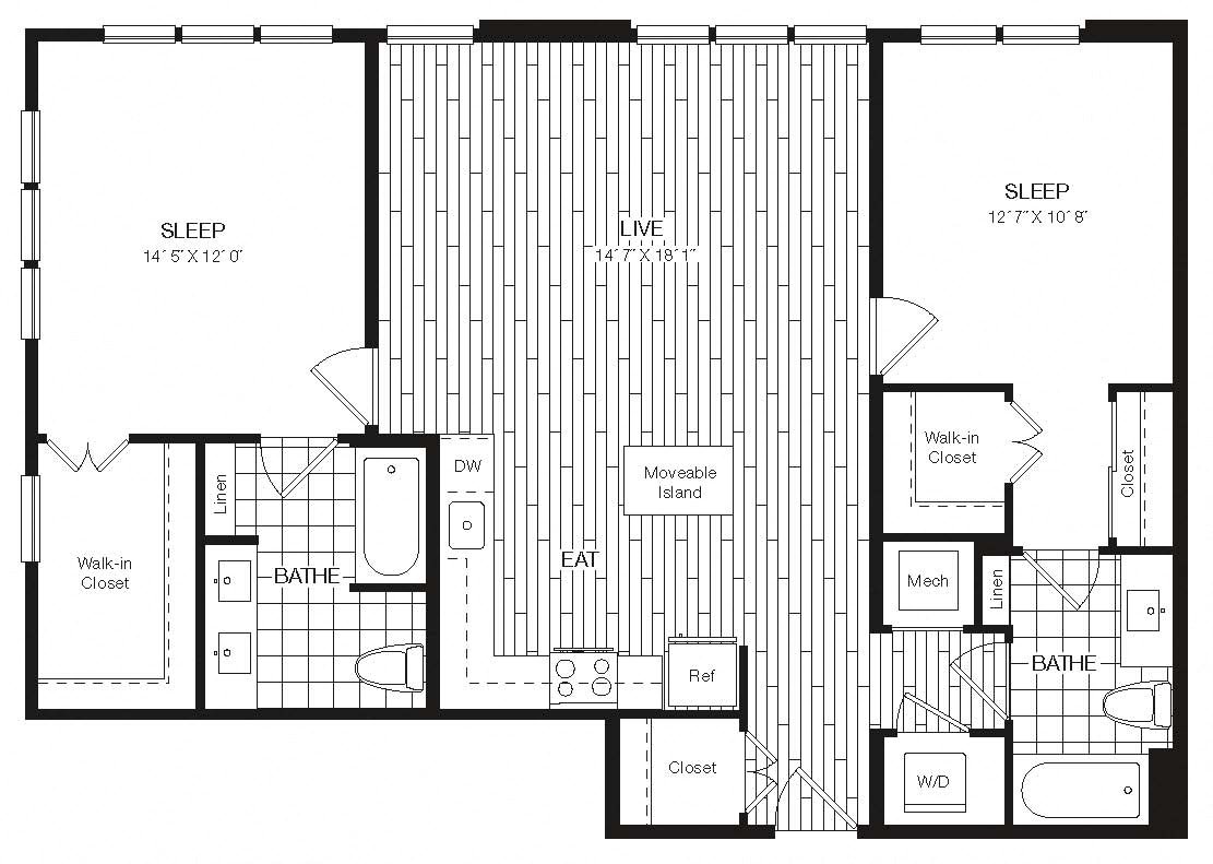 Apartment 27-513 floorplan
