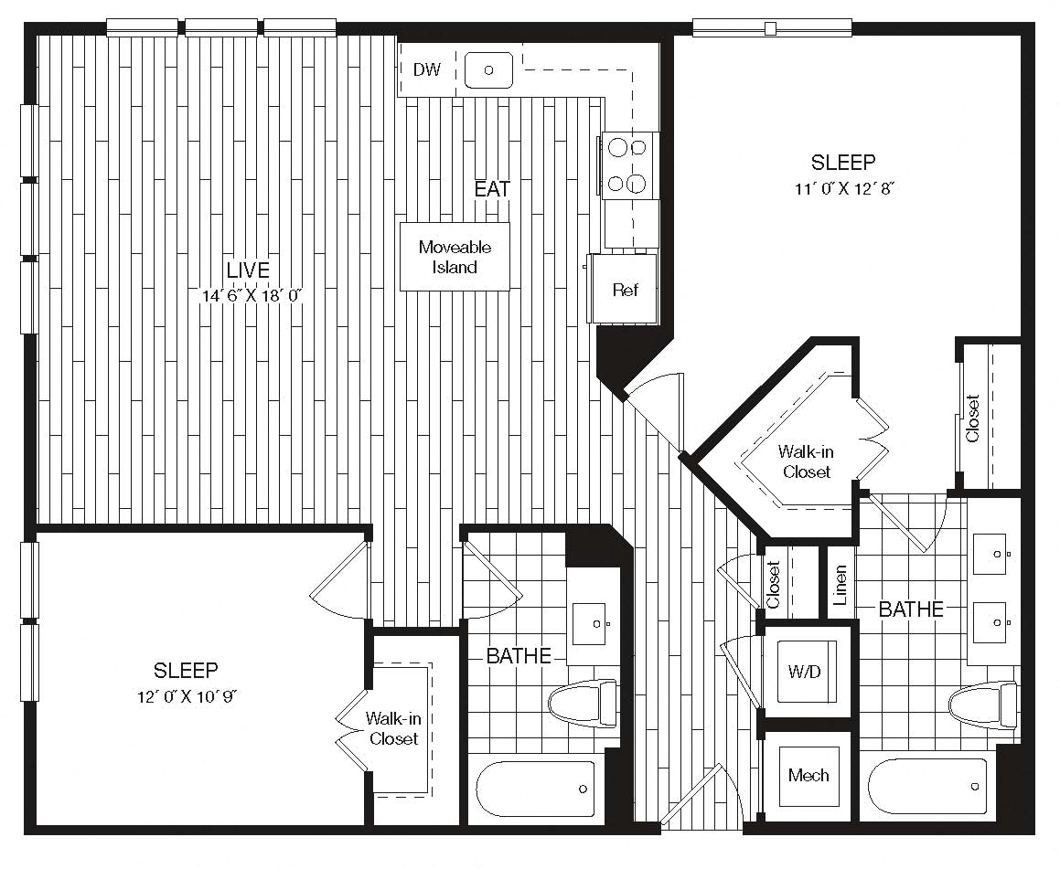 Apartment 27-523 floorplan