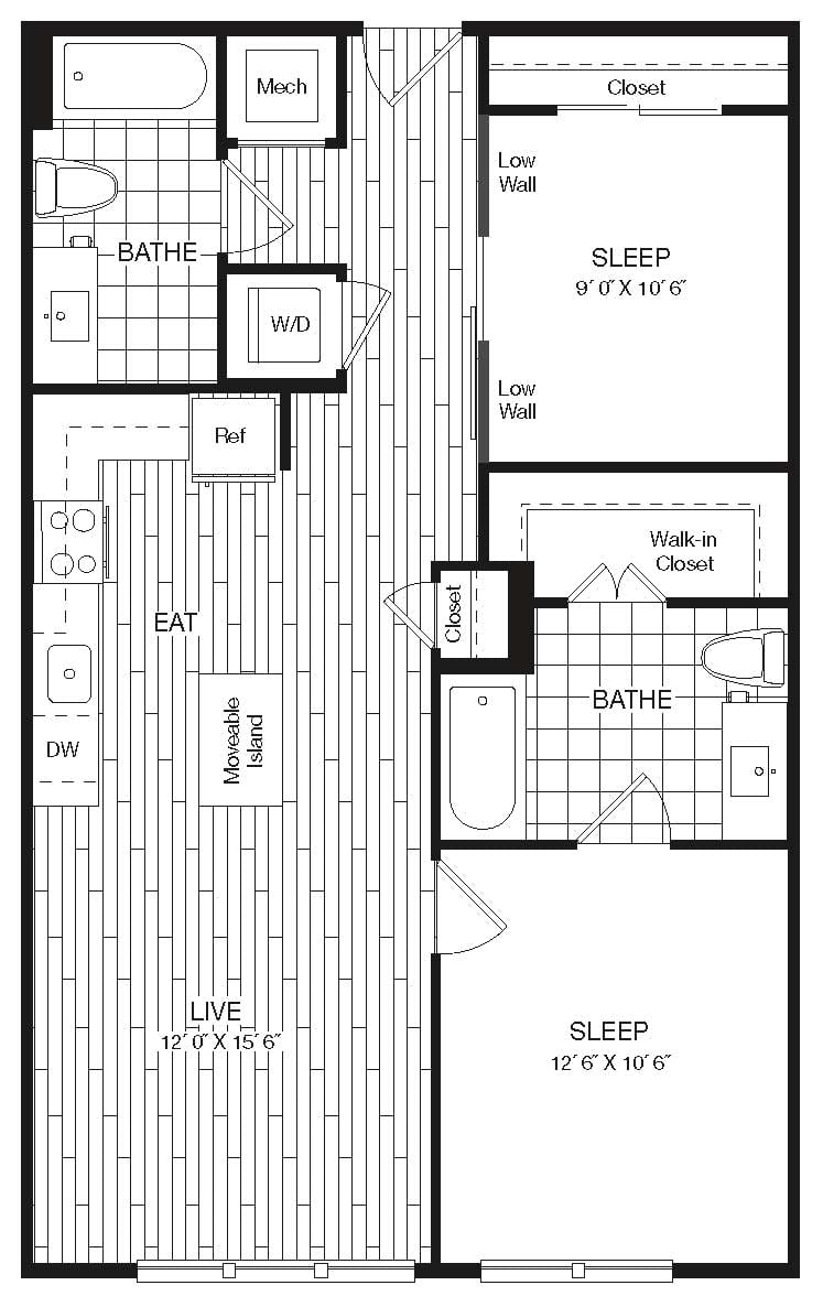 Apartment 27-203 floorplan
