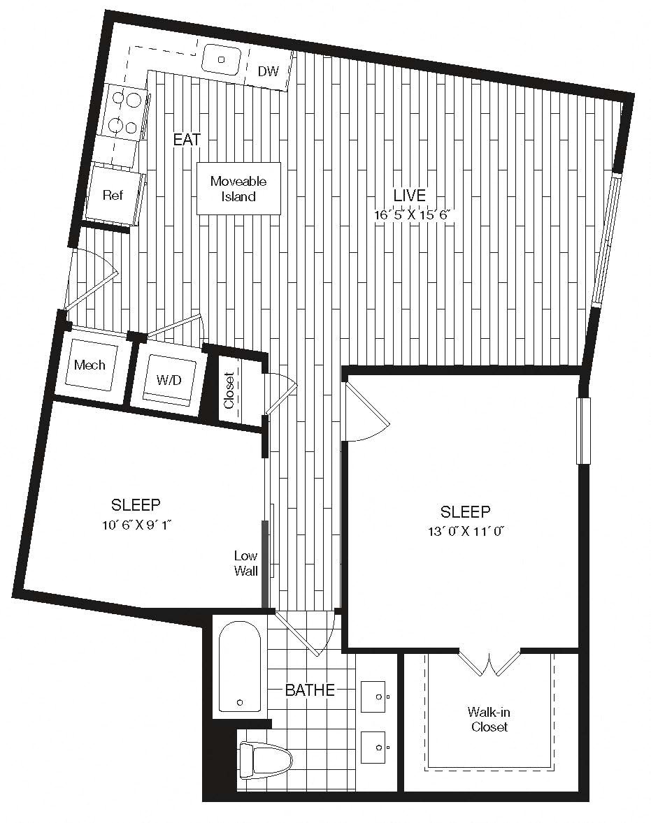 Apartment 27-516 floorplan