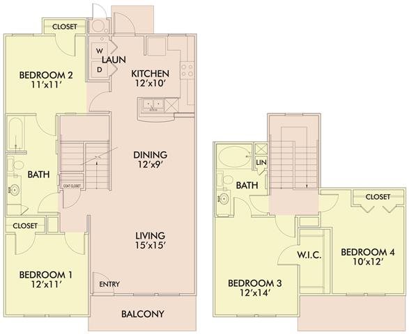 Floor Plans of Golden Bamboo II in Houston, TX