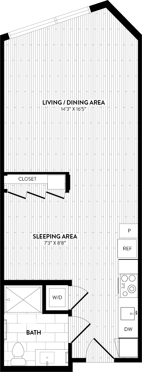 APT. A-414 floor plan thumb