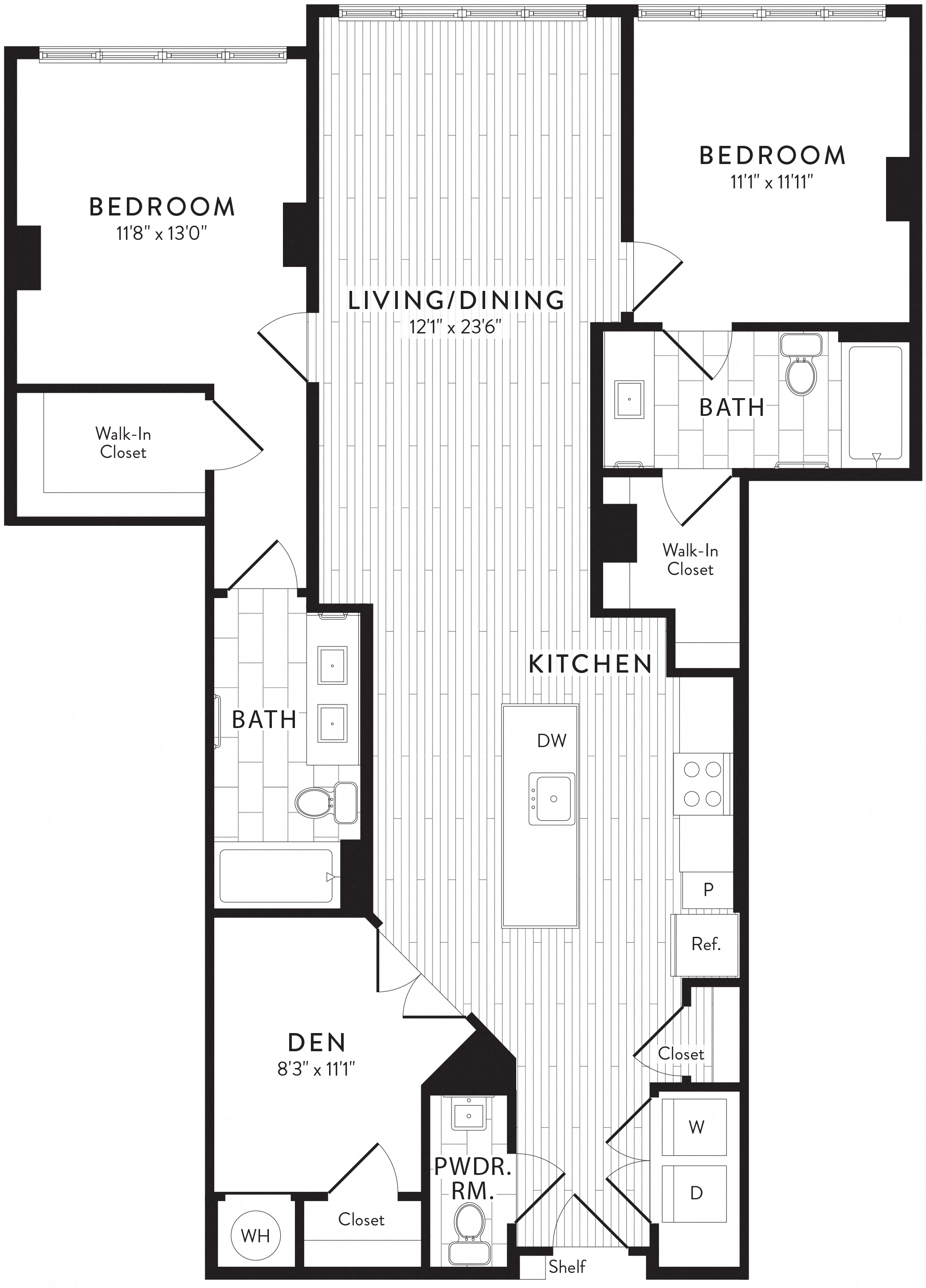 Floor Plan Image of Apartment Apt PH-326