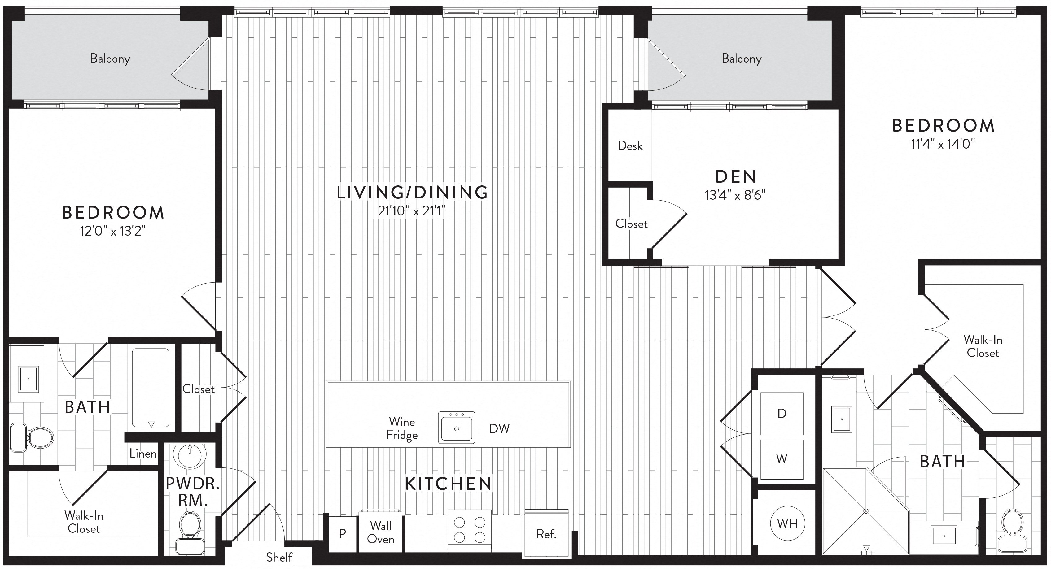 APT. 840 floor plan thumb