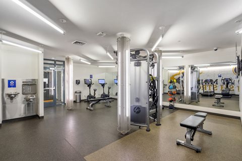 Fitness Center With Modern Equipment at The Edison at Union Market, Washington, Washington