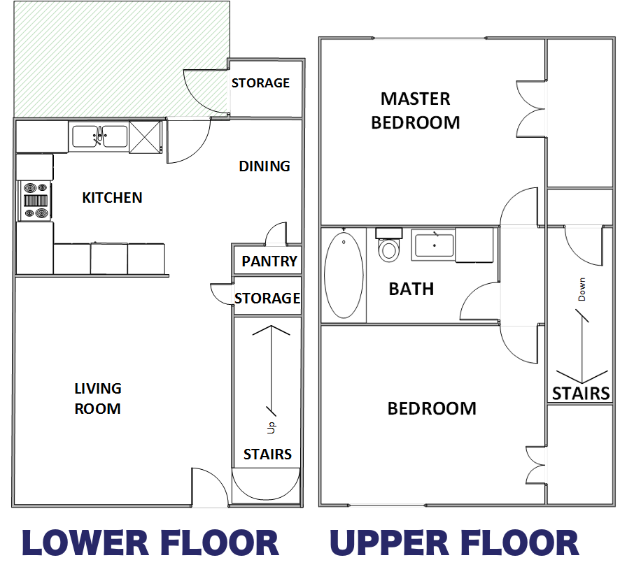 2 BR floor plan 2 BR floor plan