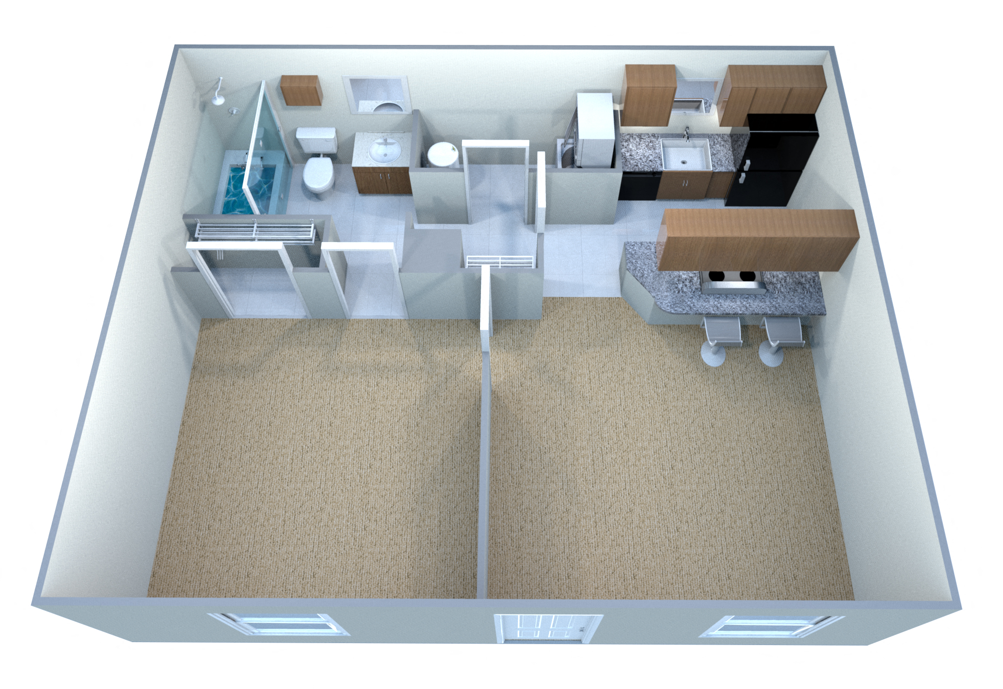 Floor Plans of Brentwood I/II in Rogers, AR