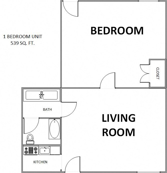 Floor Plan 1 BR Apartment Floor Plan 1 BR