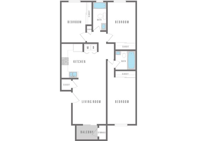 3 bed 2 bath