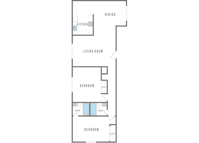 2 bed and 2 bath